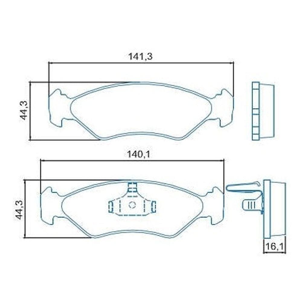 Pastilha De Freio Dianteira Ford Fiesta 1.0/1.3 8V 1995-2014