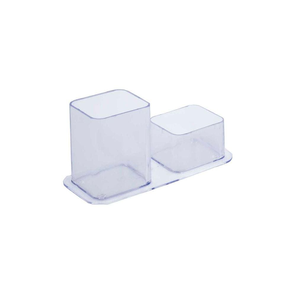 Porta Caneta Dello Duplo Cristal