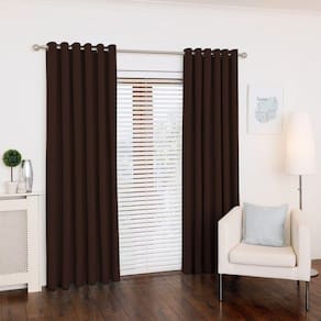 Cortina Tecido Oxford Marrom 300x180 Sala/quarto | Fabritex