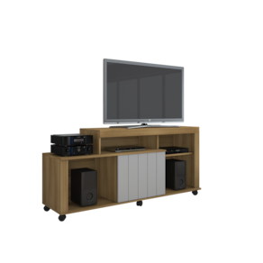 Rack Ouro Para TVs Até 43 Polegadas Com Rodinha Uma Porta JCM Moveis