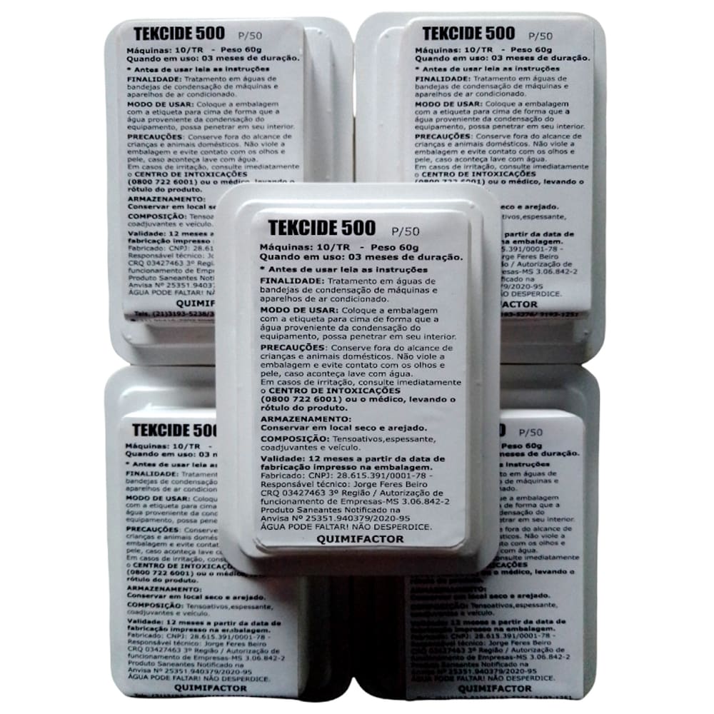 KIT-25 Pastilhas Bactericida 60g para Refrigeração