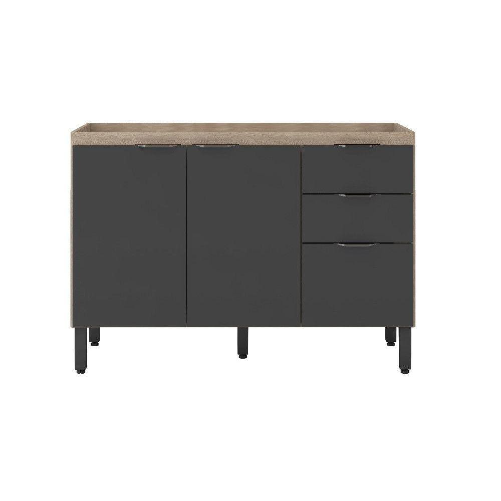 Balcão 3 Portas 2 Gavetas 120cm sem Tampo Firenze Demobile