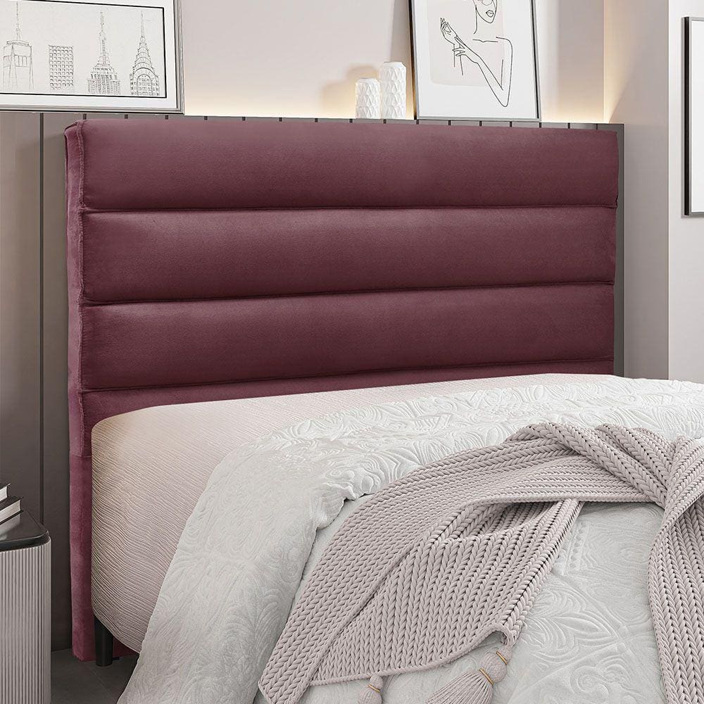 Cabeceira Para Cama Box King La Italiana 195cm Veludo - SSX Multicoisas