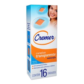 Curativo Cremer Transparente Redondo com 16 Unidades