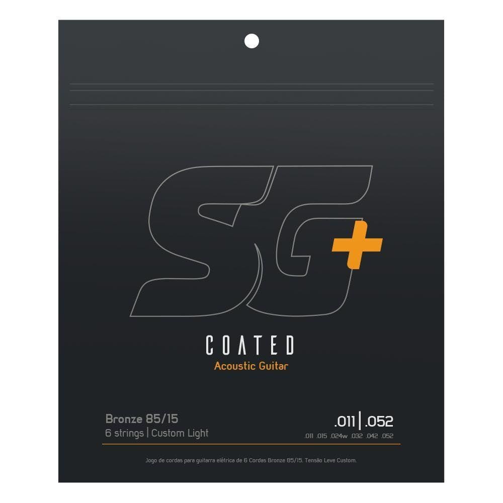 Encordoamento Para Violão Sg + Strings Coated .011 Bronze
