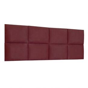 Cabeceira Painel Modulada Casal 1,40m Lorena Suede Cor Marsala