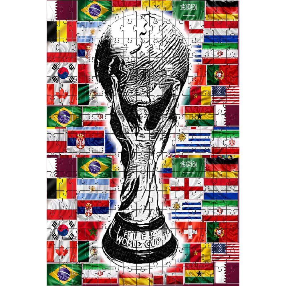 Puzzle Taça Copa do Mundo Colorida de 300 peças