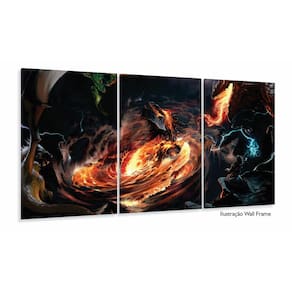 Quadro Decorativos Jogo-warcraft Com 120x60 3 peças