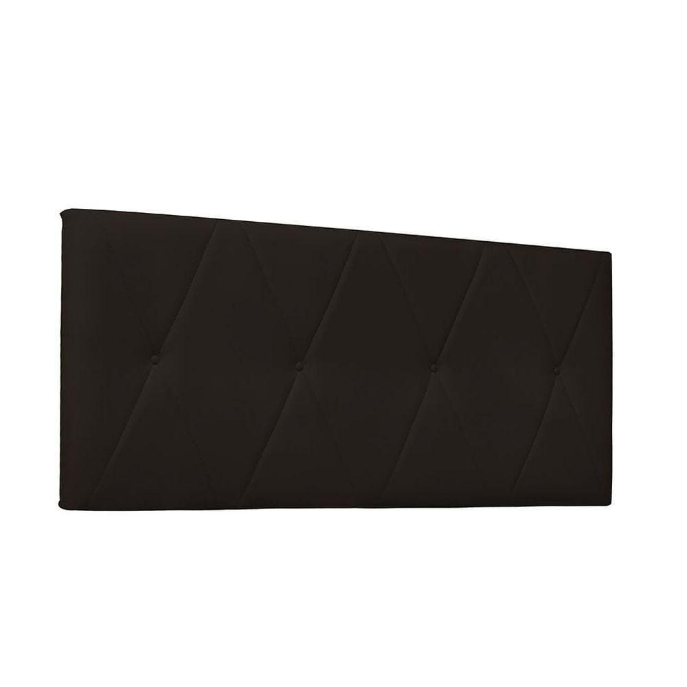 Cabeceira Aquilla Cama Box King 195 Cm Corino Marrom