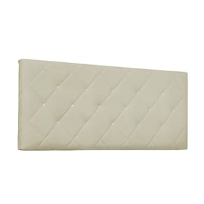 Cabeceira Painel Tânia Solteiro 90cm Corino Bege