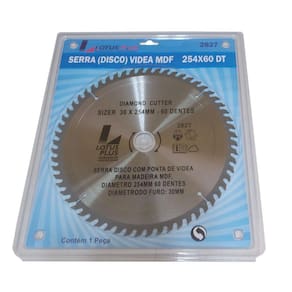 Disco Serra Videa Para Madeira Mdf E Alumínio 60 Dentes 10P
