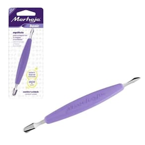 Espátula Para Empurrar Raspar Cutícula Merheje Basic Lilás
