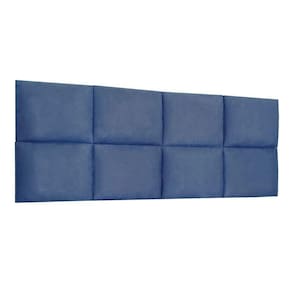 Cabeceira Painel Modulada Solteiro 0,90m Lorena Suede Cor Azul Marinho