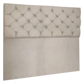 Cabeceira Capitonê King 1,95m Jade Suede Cor Bege