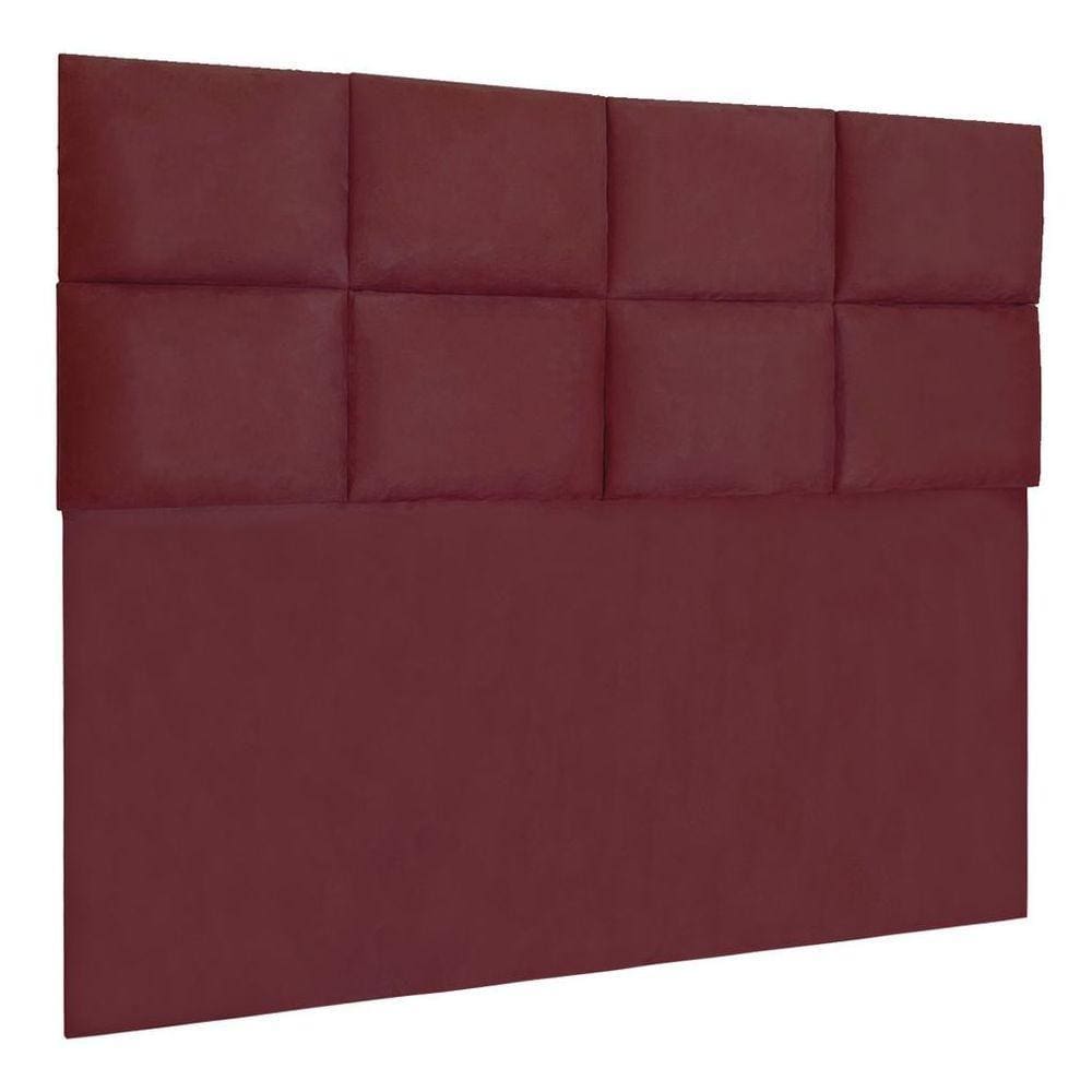 Cabeceira Modulada Solteiro 0,90m Lorena Suede Marsala