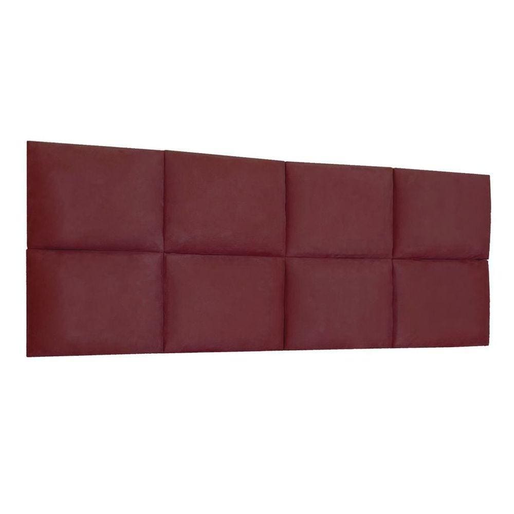 Cabeceira Painel Modulada Queen 1,60m Lorena Suede Cor Marsala