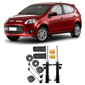 Amortecedor + Kit Batente + Bieleta Fiat Palio Dianteira 2012 Até 2020 O Par