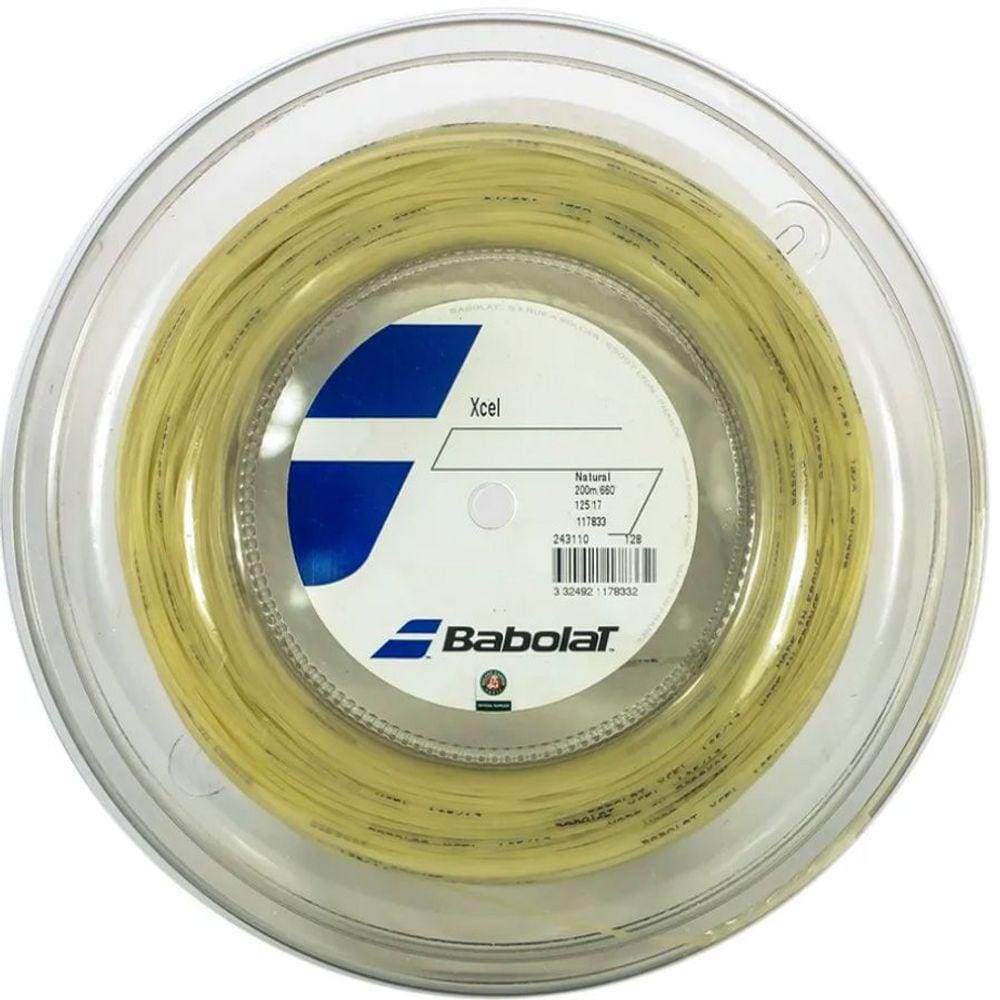 Corda Babolat Xcel 17L 1.25MM Natural - Rolo com 200M