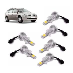 Kit Super Led Renault Megane Grand Tour Farol E Milha 6000K