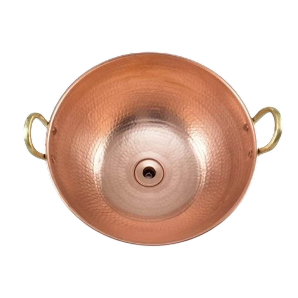 Cuba De Apoio Cobre Puro Com Alças De Bronze E Válvula 20L