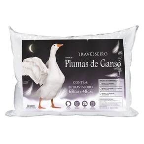Travesseiro Toque de Plumas de Ganso Antialérgico Casa Dona