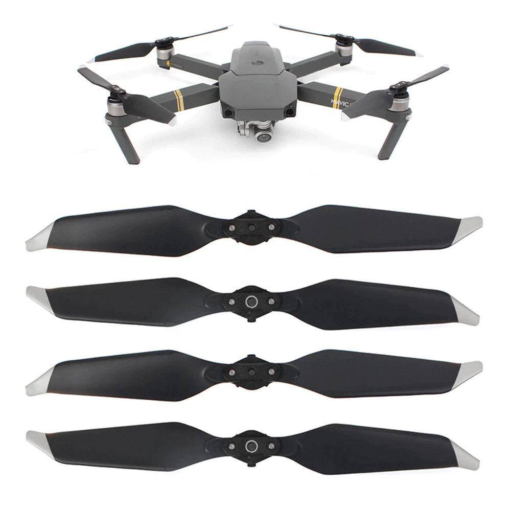 2 Pares de Hélices Dobráveis Sunnylife Prata para Drone DJI Mavic Pro Platinum
