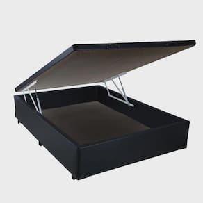 Cama Box Baú Casal Diamont AColchões Preto 41x138x188
