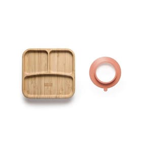 Prato Com Divisória E Ventosa Fisher Price Quadrado - Rosa