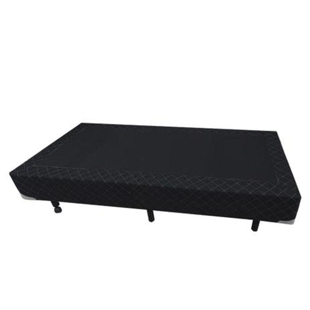 Base Box Blindado Solteirão AColchoes Suede Marrom 40x96x203