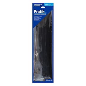 Abraçadeira Nylon Pratik 280x3,5mm Preto - Embalagem com 100 Unidades