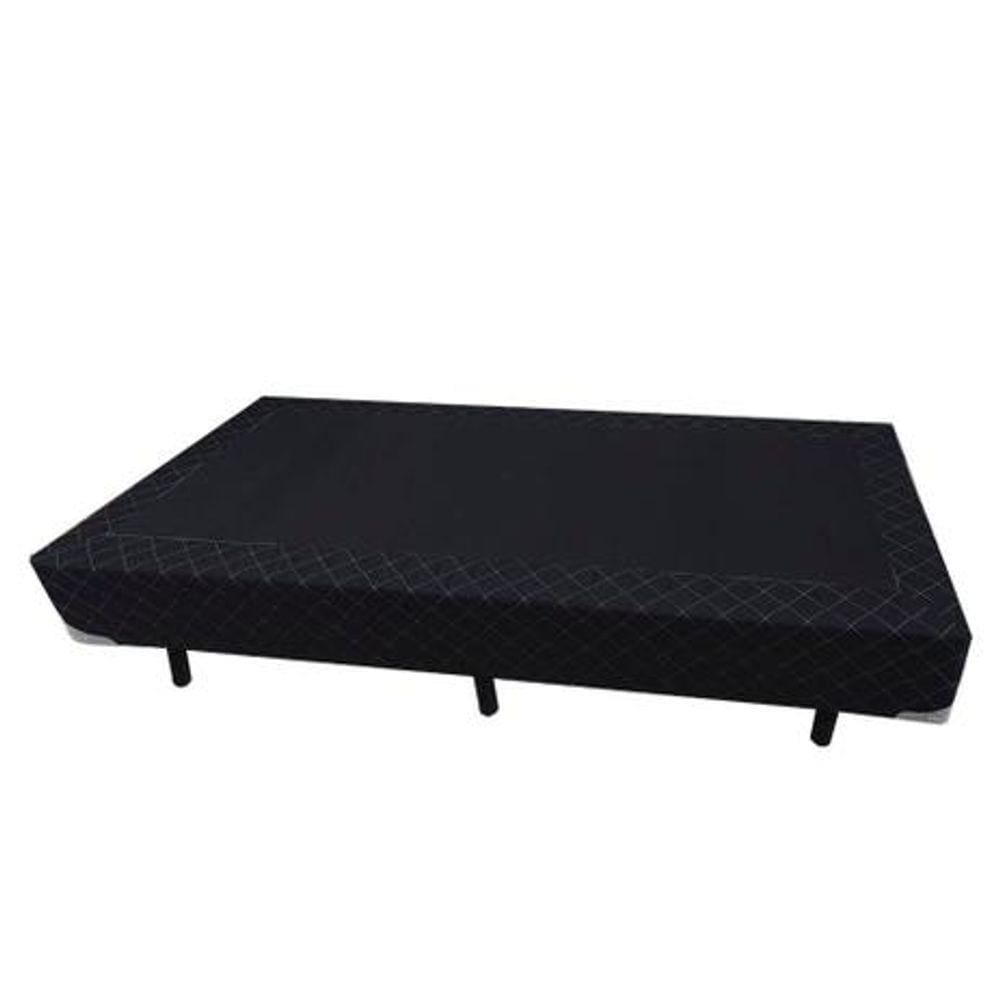 Base Box Blindado Solteiro AColchoes Suede Marrom 40x78x188