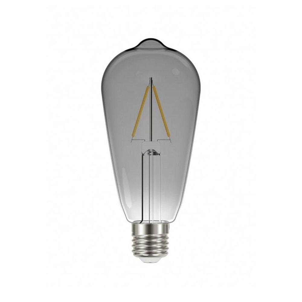 Kit 10 Lâmpadas Led Taschibra Filamento Vintage ST64 Fumê 3W E27 Bivolt