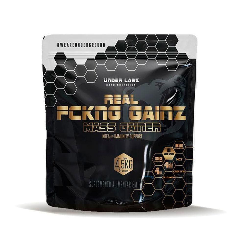 Mass Gainer Real Fckng Gainz 4.5kg Mousse Morango Under Labz