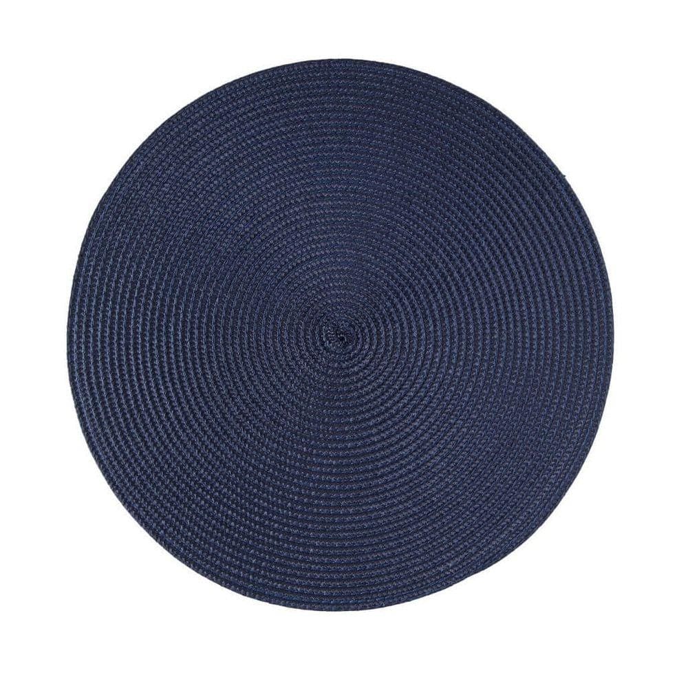 Jogo americano redondo 18 (dezoito) unidades - Azul Marinho