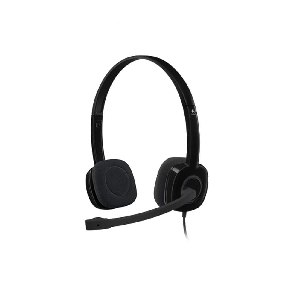 Headset Logitech H151 Para Videoconferência e Ligações Cabo 1,8M 3,5mm P3