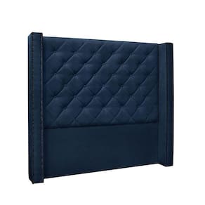 Cabeceira Vicenza Cama Box Casal 140 Cm Suede Azul Marinho