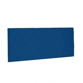 Cabeceira Painel Dubai Casal 140cm Suede Azul Marinho