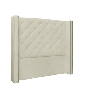 Cabeceira Vicenza Cama Box King 195 Cm Corino Bege