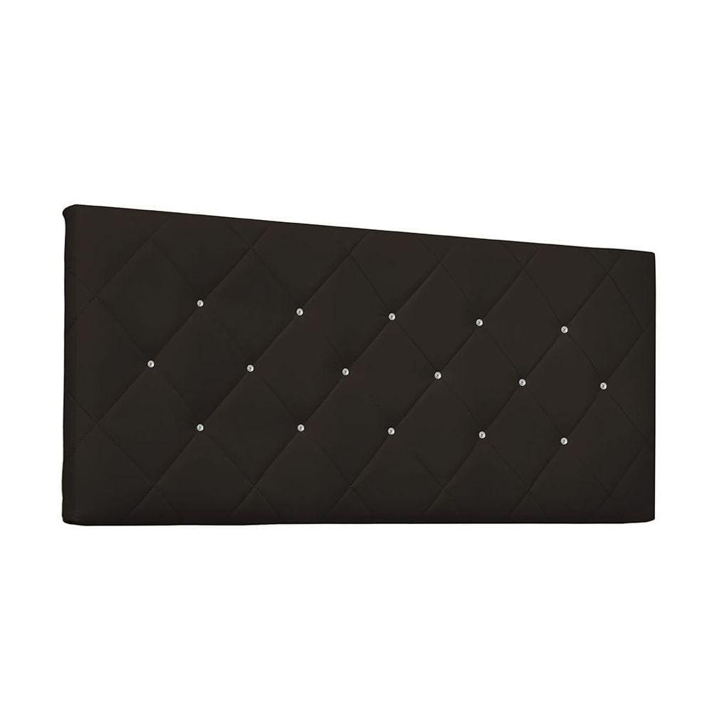 Cabeceira Painel Tânia King 195cm Corino Marrom