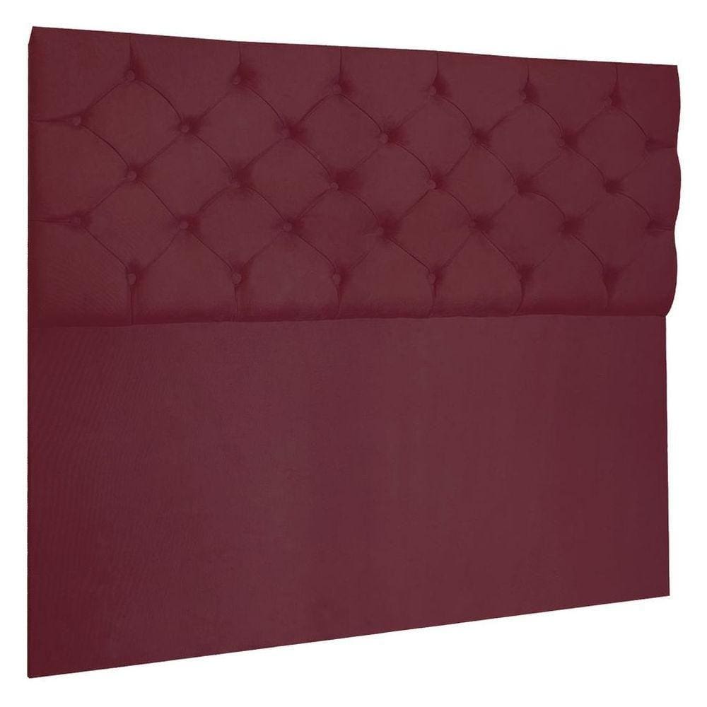 Cabeceira Capitonê King 1,95m Jade Suede Cor Marsala