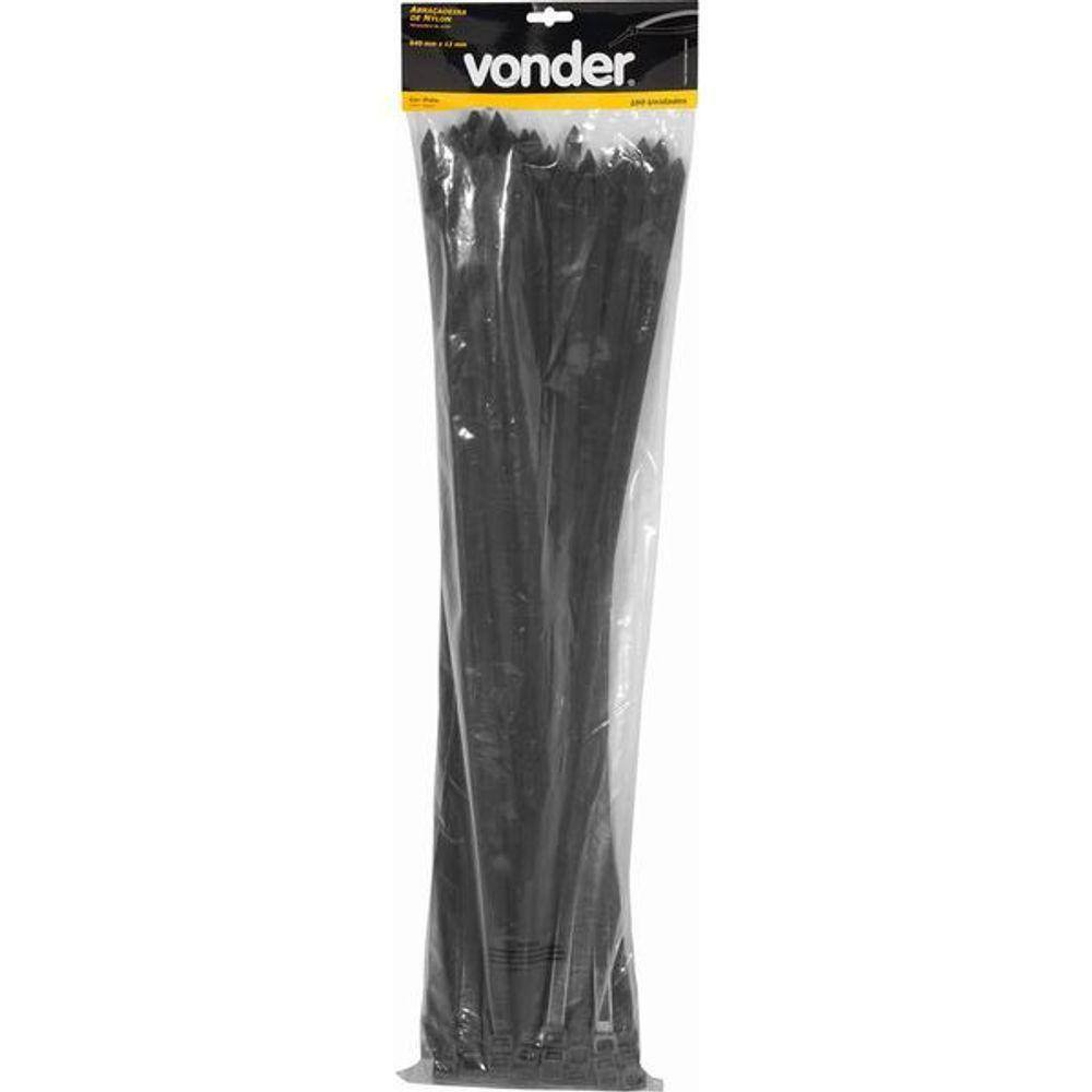 Abrac De Nylon 640x12 Preta Conjunto C/ 100 Peças Vonder