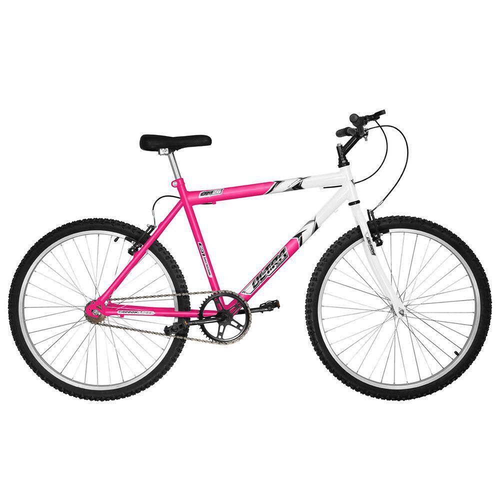 Bicicleta Feminina Ultra Bikes Bicolor Aro 26 Reforçada Freio V-Brake Sem Marcha