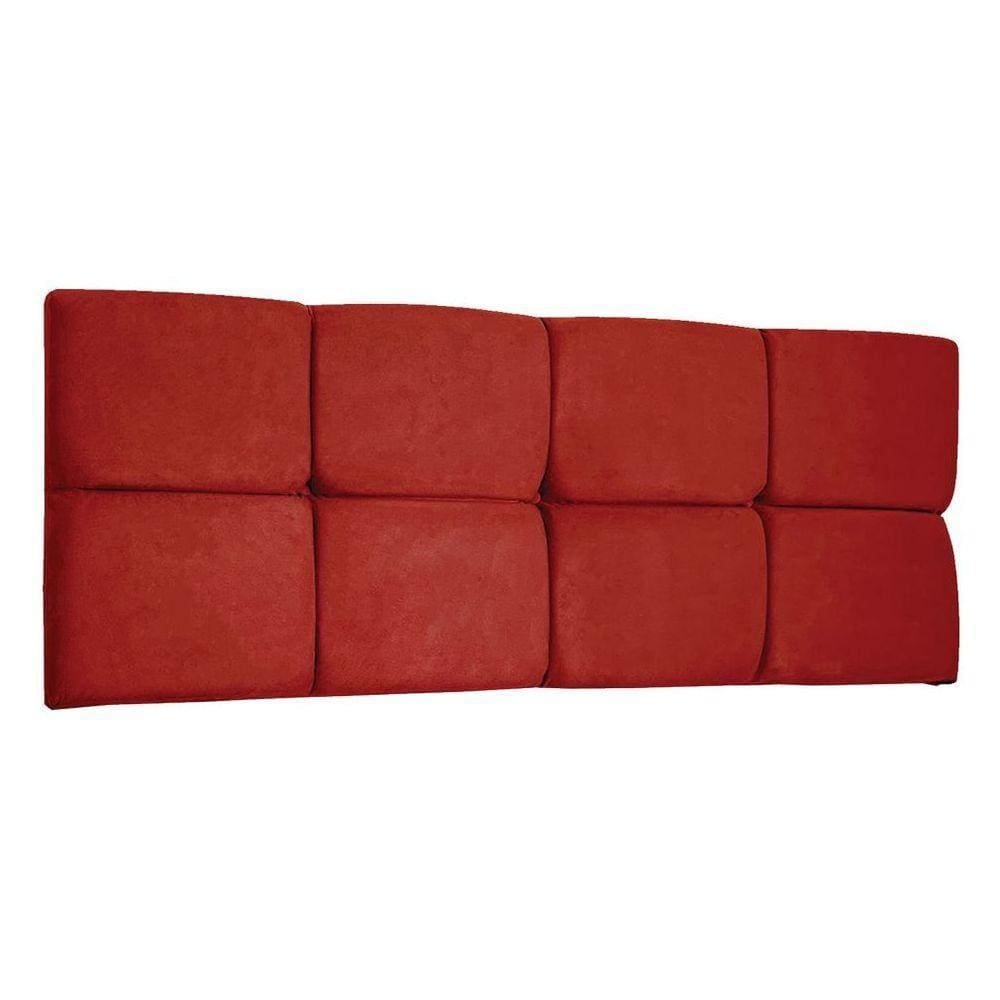 Cabeceira Painel King 1,95m Nina Suede Vermelho - Pallazio