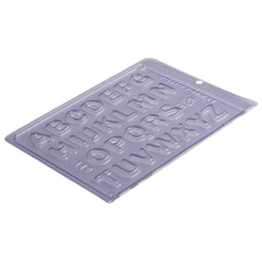 Kit 5 Forma De Acetato Alfabeto Letras Chocolate Confeitaria
