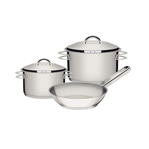 Jogo de Panelas Tramontina Aço Inox Fundo Triplo Solar 3 Peças Menor preço em Jogo de Panelas Tramontina Aço Inox Fundo Triplo Solar 3 Peças