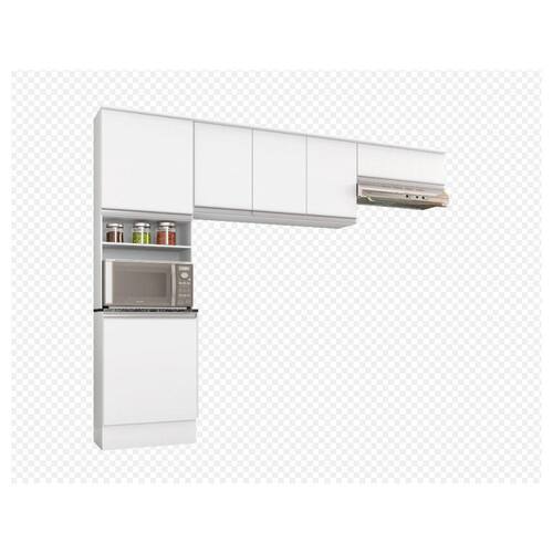 Cozinha Compacta Paneleiro e Aéreo 260 cm Paris Poliman Menor preço em Cozinha Compacta Paneleiro e Aéreo 260 cm Paris Poliman
