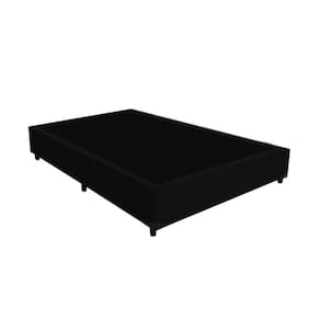Base Box Casal AColchões Suede Preto 40x138x188