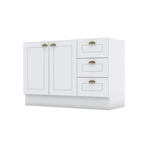 Balcão 03 Gavetas 02 Portas 120 Cm Americana Henn Branco Hp
