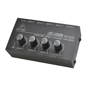 Mixer De Áudio Compacto Com 04 Canais Behringer Mx-400