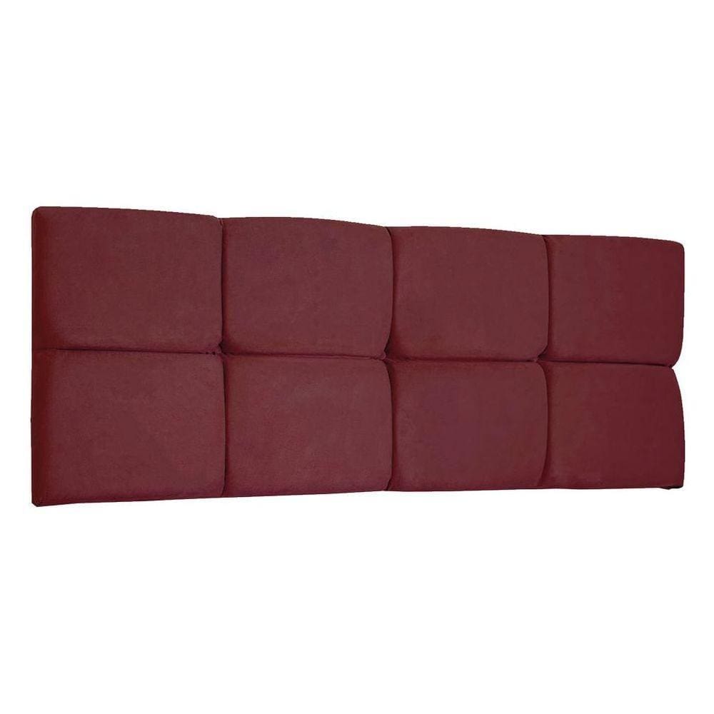 Cabeceira Painel Queen 1,60m Nina Suede Marsala - Pallazio